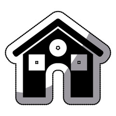 House icon. Home real estate building and residential theme. Isolated design. Vector illustration
