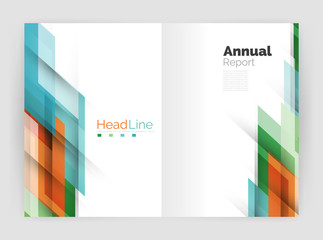 Fototapeta premium Geometric business annual report templates, modern brochure flyer template