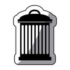 Trash icon. Recycle ecology eco and save theme. Isolated design. Vector illustration