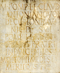 Old Roman Empire stone inscription