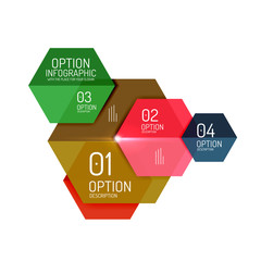 Paper modern infographic geometric templates