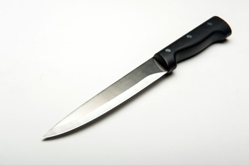 kitchen knife on white background