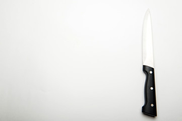 kitchen knife on white background