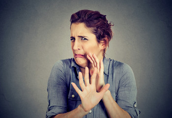 Disgusted young woman