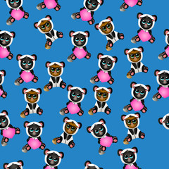 cat in panda costume