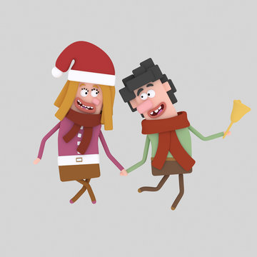 Christmas happy couple.

Custom 3d illustration contact me!