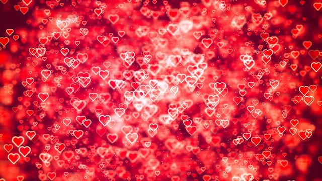 Flying Hearts. Abstract Loopable Background