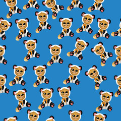 cat in panda costume