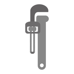pipe wrench icon over white background. repairs tools design. vector illustration
