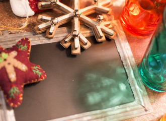 Vintage Christmas Card with Copy Space