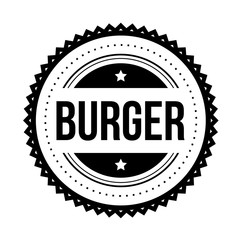 Burger vintage stamp vector