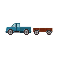 Truck vehicle icon. Machine tool instrument farm and agriculture theme. Isolated design. Vector illustration