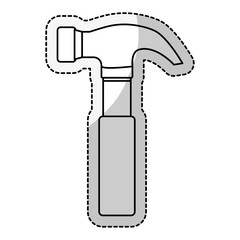 hammer icon over white background. repairs tools design. vector illustration