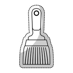 paint brush icon over white background. repairs tools design. vector illustration