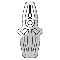 pliers over white background. repairs tools design. vector illustration