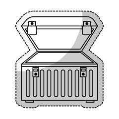 silhouette of  tool box over white background. repairs tools design. vector illustration