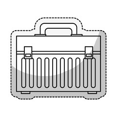 silhouette of  tool box over white background. repairs tools design. vector illustration