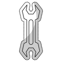 wrench icon over white background. repairs tools design. vector illustration