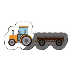 Tractor vehicle icon. Machine tool instrument farm and agriculture theme. Isolated design. Vector illustration