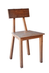 Wooden chair isolated.