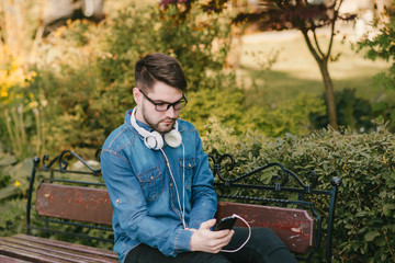 guy with headphones