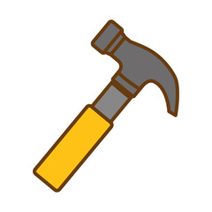 hammer tool icon image vector illustration design 