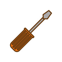 screwdriver tool icon image vector illustration design 