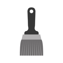 silhouette Paint brush icon over white background. repair tools concept. vector illustration