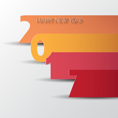 Happy new 2017 year. Greetings card. Colorful design. Vector ill