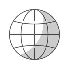 Fototapeta premium world sphere network connection icon over white background. vector illustration