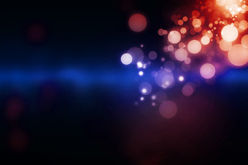 bokeh and lights on black background