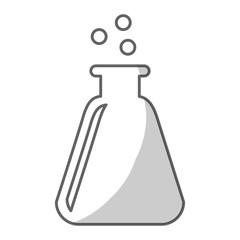 chemistry flask bottle icon over white background. vector illustration