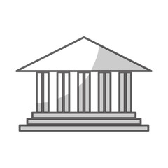 academic bulding icon over white background. vector illustration