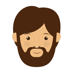Man with beard icon. Male avatar person people and human theme. Isolated design. Vector illustration