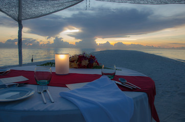 Candle light dinner for two