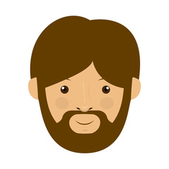 Man with beard icon. Male avatar person people and human theme. Isolated design. Vector illustration