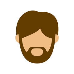 Man with beard icon. Male avatar person people and human theme. Isolated design. Vector illustration
