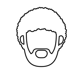 Man with beard icon. Male avatar person people and human theme. Isolated design. Vector illustration