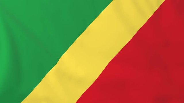 Free Democratic Republic of the Congo Flag 4K Motion Loop Stock Video