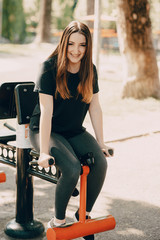 Fitness girl on a walk