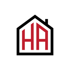 simple initial logo pentagon house