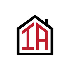 simple initial logo pentagon house