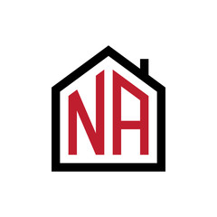 Fototapeta premium simple initial logo pentagon house