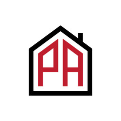 simple initial logo pentagon house