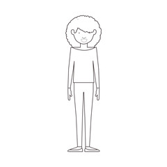 Girl icon. Female avatar person people and human theme. Isolated design. Vector illustration