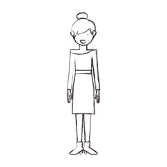 Girl icon. Female avatar person people and human theme. Isolated design. Vector illustration