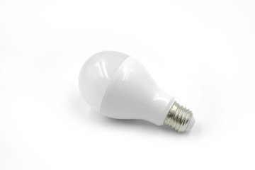 LED light bulb on white background