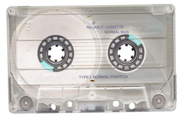 Vintage music tape cassette.