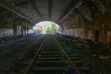 Fototapeta na wymiar Jersey City Train Tracks