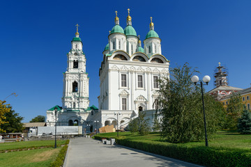 Fototapeta na wymiar Cathedral of the Assumption in Kremlin Astrakhan